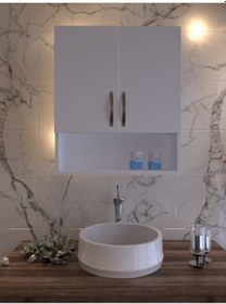 Resim Modern Banyo Üst Modül Beyaz 