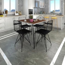 Resim Kenz Life Knsz Masa Sandalye Takımı HEM75MAZLUM Cvzsyh 080*080 Klç 4 Sandalye Syhsyh Kolçaklı 