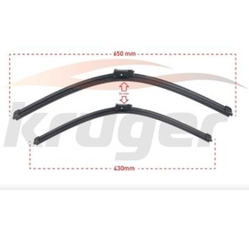 Resim KRUGER Arac Bazlı Sılecek Setı 650-450mm Volkswagen Golf Vıı (5g1, Bq1) / Volkswagen Passat (3g2) / Volkswa 