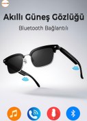 Resim Badem10 Akıllı Güneş Gözlüğü Bluetooth Komut Stereo Çift Hoparlörlü Kablosuz Unisex Polarize Trend Gözlük 