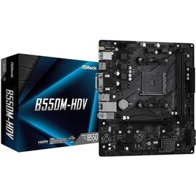 Resim Asrock B550m-hdv Ddr4 Hdmı Dvı Pcıe 16x V4.0 Am4 Matx 