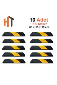 Resim Hayat Trafik Plastik Oto Park Araç Stoperi 60 cm 10'lu Set 