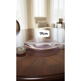 Resim Tabak Cam Pasta Tabakları 6 Adet Set Mor Parti Doğum Günleri 