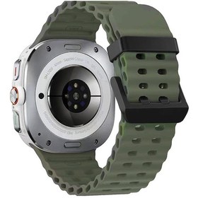 Resim Noktaks - Samsung Watch Ultra 47mm Uyumlu - Kordon Tırtıklı Tasarım Silikon Kordon Krd-118 - Starlight 