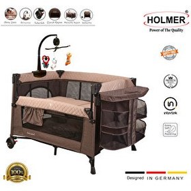 Resim Holmer Maxi Comfort Coolstyle Anne Yanı Premium Dönenceli Oyun Parkı Deluxe Kumaş 70x110 CM Bej 