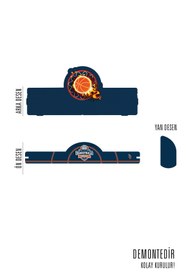 Resim Popcorn Kids Basketball Tekli Duvar Rafı 