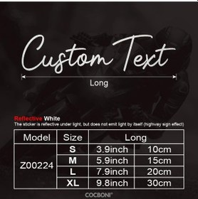 Resim Sunshine022 Reflektif Özel Yazı Font Çıkartma Dayanıklı Yapışkan Reflective White 