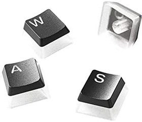 Resim SteelSeries PrismCaps - Çift Taraflı Tuş Seti, "Puding" Görünümlü, Tüm Standart Mekanik Klavyeler ile Uyumluluk - MX Darbe - Siyah 