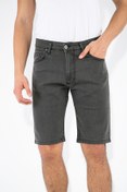 Resim FORZA JEANS Şort Likralı Gri Büyük Beden 
