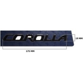 Resim Toyota Uyumlu Corolla 19 175 Mm Siyah Yazı 