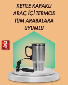 Resim AyrStore Araç İçi Isıtıcı Termos Bardak Paslanmaz Çelik 