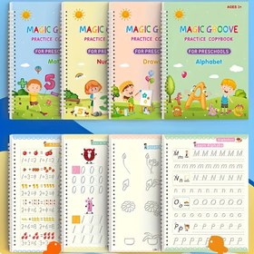 Resim 4 Kitap + 1 Kalem + 6 Kalem Yedeği + 1 Kalemlik, Çocuk Defteri, Çocuk Alıştırma Kitabı, Sihirli Kelime Kitabı, Erken Eğitim Çalışma Kitabı 