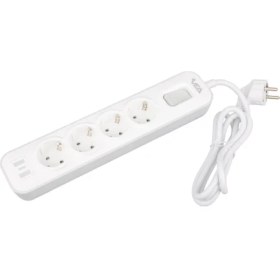 Resim Cmk VE-NOVA104 A Class 4'lü Anahtarlı 1.5 Metre Akım Korumalı Grup Priz 