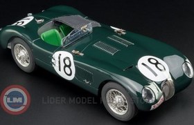 Resim 1:18 CMC 1954 Jaguar C-Type, Grün, 24h France, #18 