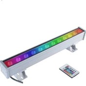 Resim 30 cm Wallwasher LED Bina Dış Duvar Aydınlatma Renkli Rgb Işık 