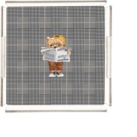 Resim ADAHOME Gazeteci Teddy Pleksi Tepsi Pt2126 25x25 