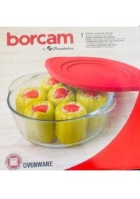 Resim 4 Adet 59001 Plastik Kapaklı Yuvarlak Borcam Tencere 2100cc 