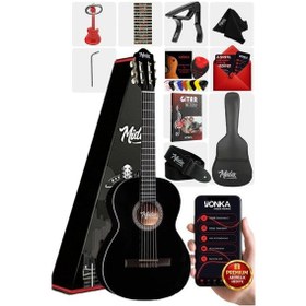 Resim Midex Mgx-200bk Kaliteli Klasik Gitar 4/4 Yetişkin Boy Full Set 1 Adet 