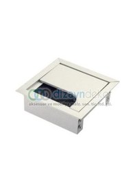 Resim Masa Kablo Kanal Kapağı, Fırçalı Lüks Kare 