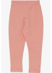 Resim Breeze Kız Bebek Tayt Pantolon Tavşan Nakışlı 9 Ay-3 Yaş, Somon 