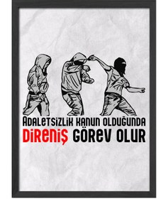Resim Direniş - Çerçeveli / Doğal / 60x80 