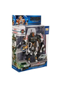 Resim 1:24 Sesli Ve Işıklı Dönüşebilen Robot 22 Cm Beyaz Hummer 