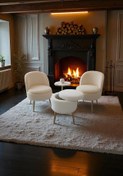 Resim Zinnet Design Bella Oturma Takımı–İkili Koltuk, İki Adet Berjer ve Bir Adet Sandıklı Puf, Ofis & Salon Kullanımı 