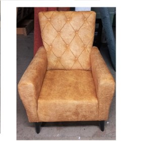 Resim YUSE MOBİLYA VE AKSESUAR Berjer Kapitoneli Hardal - Siyah 