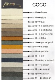 Resim Coco Serisi Premium Silinebilir Döşemelik Kumaş Açık Gri 