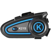 Resim leeways 2 Kişi Eşleşmeli K21S Motosiklet Soft Kask interkom 1000m 