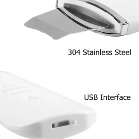 Resim Ultrasonik Spatula Yüz Akne Giderici Siyah Nokta Temizleme Cihazı 