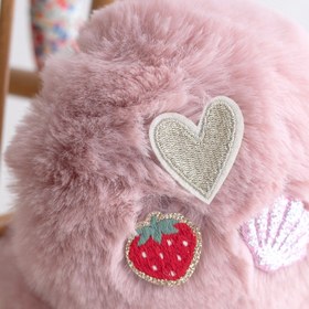 Resim Liberty Kumaş Detaylı Kürk Pompom Kulaklık - Yumuşacık Peluş 