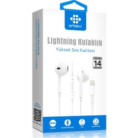 Resim Genel Markalar İphone 14 Lightning Kulaklık Arbaks Arb-200 