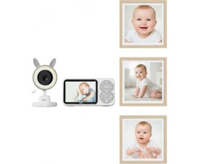 Resim Pileli Store Karşılıklı Sesli Bebek Kamerası 4x Zoom Sıcaklık Sensörlü 