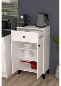 Resim Efsun 2 Kapaklı 1 Çekmeceli Mutfak Dolabı Beyaz 