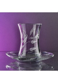 Resim Decocia Nazen 12 Kişilik 24 Parça Çay Seti 175cc Sürgün Desenli 