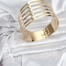 Resim BURCU MODA Gold Renk Pirinç Kaburga Model Kadın Bileklik 