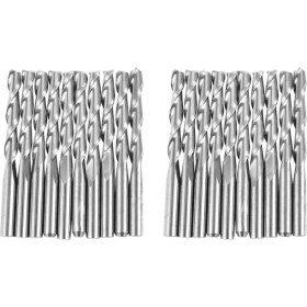 Resim Sourcingasia 20 Adet 1/8 Inç 3.175MM Karbür Cnc Çift Iki Flüt Spiral Uçları End Mill Yönlendirici 22MM (Yurt Dışından) 