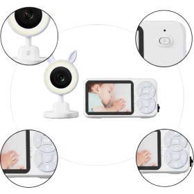 Resim Gece Görüşlü Bebek Telsizi Besleme Hatırlatıcılı LCD Ekran Nemere 
