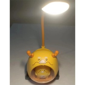 Resim Irk Lemoon Çocuk Odası Sevimli Karikatür Kalem Tutucu ve Çalışma Masa Lambası - Çok Fonksiyonlu Tekerlekli 2 Kademeli Işık 