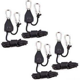 Resim Yunboo Kamp İçin Çok Amaçlı Metal Makaralı Halat 4 Adet - 75kg Taşıma Kapasiteli Diğer 