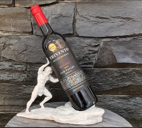 Resim Yunan Şarap Tanrısı Şarap Şişesi Tutucu – Dekoratif Şarap Standı & Hediyelik Greek God of Wine Bottle Holder 