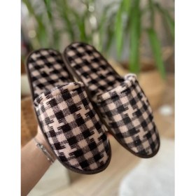 Resim Erkek Ev Terliği Kışlık Terlik Kahve Siyah 