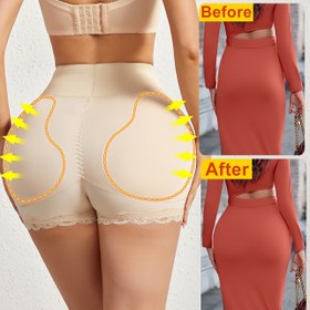 Resim Kalçaları Geliştirmek ve Arkayı Kaldırmak için Sahte Kalçalı Bayan Şekillendirme Şortları, Seksi Yüksek Bel Şekillendirici, Rahatlık için Çıkarılabilir Sünger Pedler ile Göbek Kontrolü Sıkı İç Çamaşırı, Pürüzsüz bir Silüet için Mükemmel. 