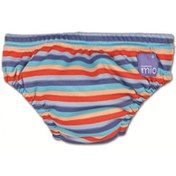 Resim Bambino Mio Swim Nappy Bebek Mayosu Turuncu Çizgili 