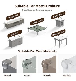 Resim Magicool Silikon Şeffaf Masa Kenar , Köşe Koruması 