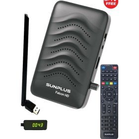 Resim Sun Plus Astra Falcon Çanaksız Tv Full Hd Akıllı Kumanda Uydu Alıcısı Wifi 