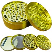 Resim EFOTECH 100MM-GOLD GRINDER 4 Kat Herbal Baharat Öğütücü Parçalayıcı Paslanmaz Çelik Mıknatıslı Gırgır 