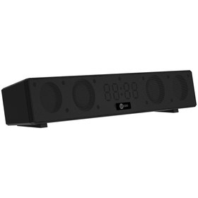 Resim Lecoo Ds103 Kablosuz Bluetooth 10w Rgb Saat/alarm Stereo Soundbar Hoparlör Siyah 