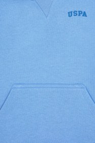 Resim U.S. Polo Assn. Erkek Çocuk Açık Mavi Kapüşonlu Basic Sweatshirt 50313808-VR003 